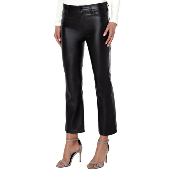 Liverpool Pants - Liverpool Hannah Faux Leather Crop Flare